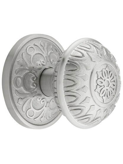 Lancaster Door Set With Lancaster Knobs in Satin Nickel.